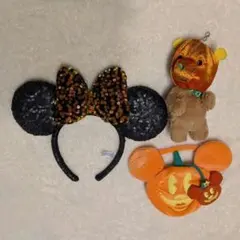 ディズニー ハロウィン カチューシャ カントリーベア パンプキン
