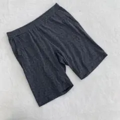 UNIQLO ショートパンツダークグレー 無地 エラスティックウエスト ハーフ丈