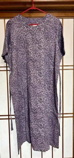 おばあちゃんの薄紫半袖ホームウェア 綿100% LLサイズ