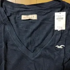 Hollister ネイビー Vネック 長袖 Tシャツ M