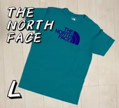 THE NORTH FACE Tシャツ ビックロゴ 古着 緑
