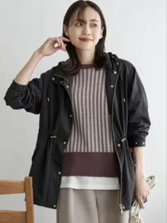 【美品】ikka イッカ フード付きマウンテンパーカー 花粉対策