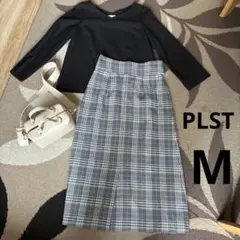 PLST レディース　ロングスカート　カットソー　セットアップ　バッグ　秋