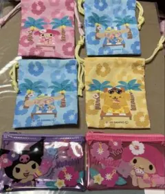 サンリオ　サマーバケーション　フラットポーチ　日焼け