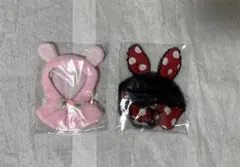 オビツ11 ねんどろいど 1/12ドール 服 帽子 マント 兎耳 ピンク 赤黒