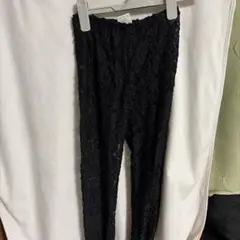 総レース レギンス パンツ ブラック