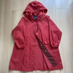 familiar 赤 フード付きレインコート
