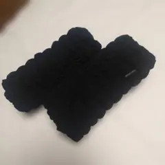 LOUVREDO ブラック レッグウォーマーショート