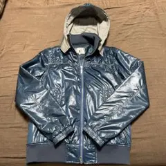 タケオキクチ　ブルー ナイロンジャケット フード付き サイズ2