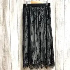 レース フレアスカート 2点セット