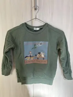 恐竜プリント トレーナー オリーブグリーン