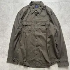 Old GAP ワークシャツ XL カーキ オリーブ 古着 ギャップ