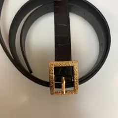 おしゃれな黒ベルト 未使用 110cmのサムネイル