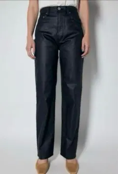 moussy レザーストレートパンツ　26インチ