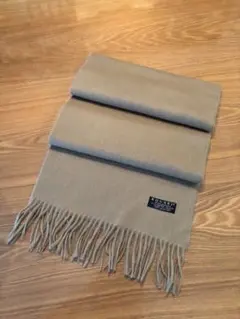新品　カシミア混ウールマフラー男女兼用 ★オリーブ