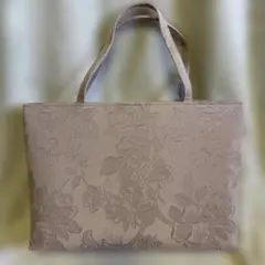 新品未使用タグ付 花柄和装トートバッグ ピンク