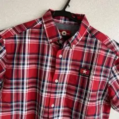 コンバースチェック半袖シャツ　値下げ