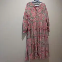 ブロックプリント ワンピース