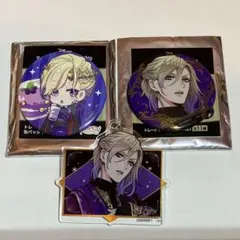 ツイステ　ヴィル　アクキー、缶バッジ　3点セット　ツイステッドワンダーランド