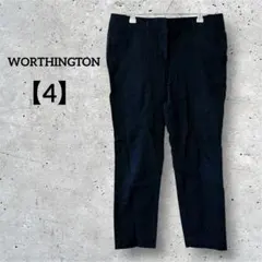 即日発送✨WORTHINGTON 【サイズ4 】アンクルパンツ　ストレッチ　黒