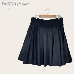 【DONNA glamour】 フレアスカート ミニ M 黒 『新品』 高見え