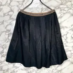 Green Label Relaxing　（40）　プリーツミニスカート　黒