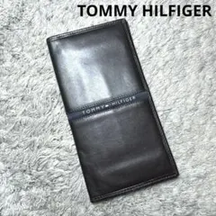 TOMMY HILFIGER トミー 長財布 本革 レザー ダークブラウン