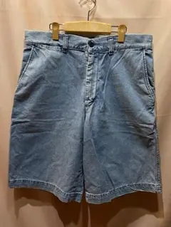 EDWIN ライトブルーデニムショートパンツ　ワイド 90s