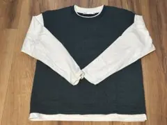 ikka メンズ フェイクレイヤード ニット Mサイズ