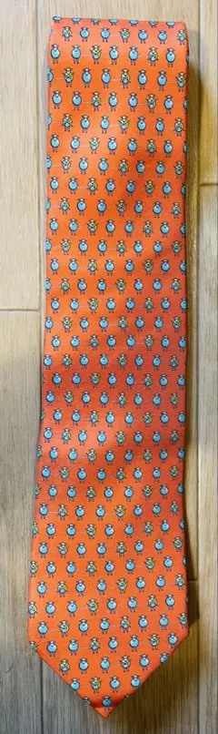 【新品】DAKS LONDON オレンジ キャラクター柄 ネクタイ