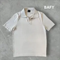 新品未使用 bafy ニットポロシャツ スキッパー ベージュ バフィー