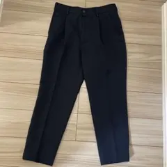 ネイビー ツータック スラックス