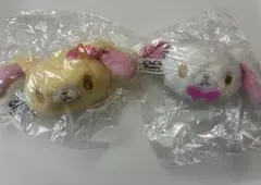 シュガーバニーズ　ぬいぐるみチャーム　しろうさ　はなうさ　セット　ガチャガチャ