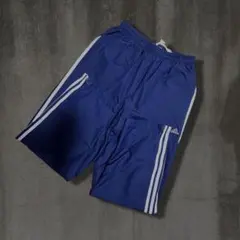 【古着】00s 2001年　adidas ナイロンパンツ　3本線y2k 紺