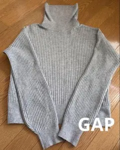 ＊GAP カシミヤタッチ リブ編み タートルネックセーター 美品＊