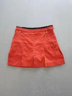 ビバハート オレンジ ゴルフ プリーツスカート インナーパンツ 付 M