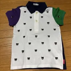 DOUBLE.B クマ刺繍 ポロシャツ 100