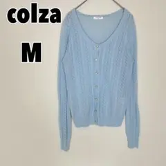 ♥colza♥ コルザ M 透かし編みニットカーディガン ハニーズ