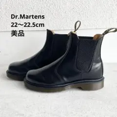 美品ドクターマーチン 2976 チェルシーブーツ サイドゴア 黒 22〜22.5