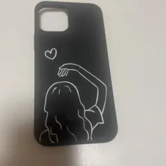 女性シルエット ブラックソフトケース