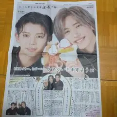 なにわ男子　元旦　新聞　スポーツニッポン　長尾謙杜　道枝駿佑