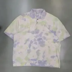 ZARA タイダイ柄 半袖ポロシャツ コットン生地のサムネイル