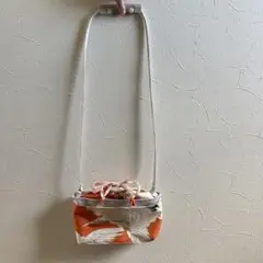 手作り40 ハンドメイド　ショルダーバッグ　お薬手帳、御朱印帳入れなどに！