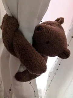 当時物☆レア☆クマ型カーテンホルダー茶色 当時物☆レア☆クマ型カーテンホルダー ベージュ - メルカリ