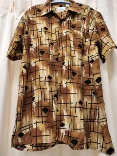 VIRGOLA 幾何学模様 半袖シャツ L