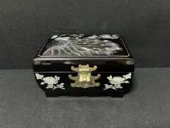 新品未使用 韓国伝統工芸品 螺鈿細工 ミニ小物入れ 宝石箱 螺鈿 六角形