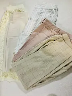 【UNIQLO H&M】オフィスカジュアル5点まとめ売り　パンツ＋スカート