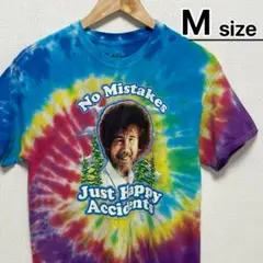 USA古着　Tシャツ　M　タイダイ柄　カラフル　レインボー　プリント　ボブロス