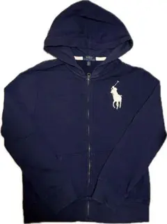 POLO RALPH LAUREN ポロジップアップパーカー ネイビー　150