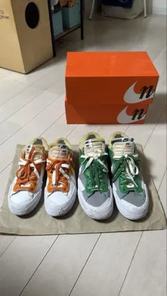 sacai×NIKE ブレーザーlow 中古　オレンジ　25.5cm 格安